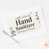 Custom Zelfgemaakte Hand Sanitizer met Floral Desi Rechthoekige Sticker (Envelop)