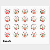 Custom Zelfgemaakte Tomaat Salsa stijl Ronde Sticker (Vel)