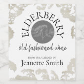 Custom Zelfgemaakte Vlierbes Wijn Etiket (Enkel label)