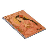 Custom Zen Yoga Meditatie Mindfulness Art Pink Notitieboek (Rechterzijde)