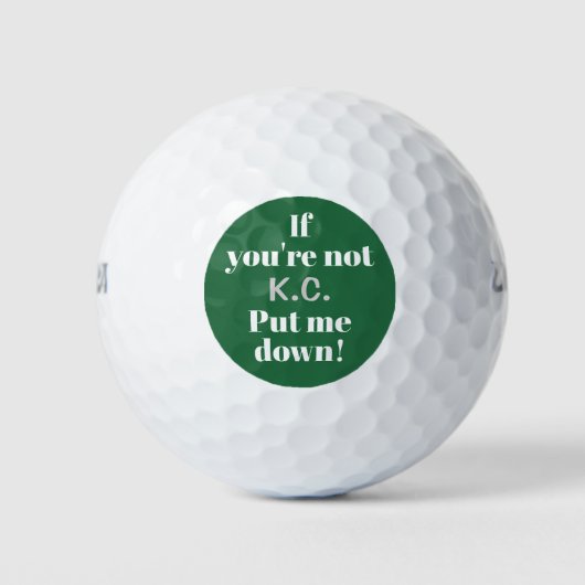 Custom zet me neer grappig golfballen (Voorkant)