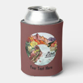 CUSTOM Zion National Park Utah Waterverf Blikjeskoeler (Blikje Voorkant)