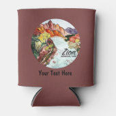 CUSTOM Zion National Park Utah Waterverf Blikjeskoeler (Voorkant)