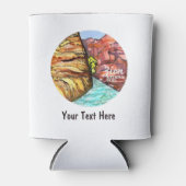 CUSTOM Zion National Park Utah Waterverf Blikjeskoeler (Voorkant)