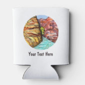 CUSTOM Zion National Park Utah Waterverf Blikjeskoeler (Achterkant)