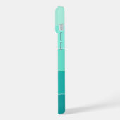 Custom Zomer Blauw Aqua Ocean Turquoise Stripes iPhone Hoesje (Linkerkant)