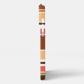 Custom Zomer Sinaasappel Koraal Perzik Rood Bruin  iPhone Hoesje (Linkerkant)