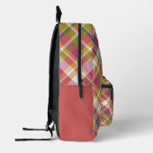 Custom Zomer Sinaasappel Roze Blauwgroen Groen Pla Bedrukte Rugzak (Links)