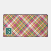 Custom Zomer Sinaasappel Roze Blauwgroen Groen Pla Bureaumat (Voorkant)