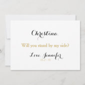 Custom zul je mijn bruidsmeisje grappige bruiloft kaart (Achterkant)