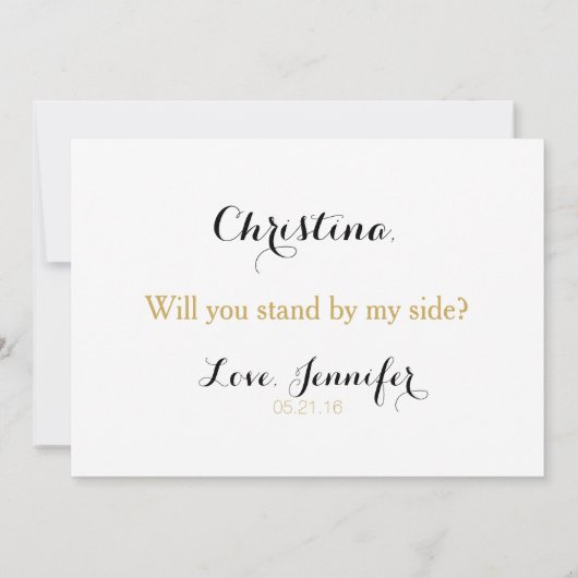 Custom zul je mijn bruidsmeisje grappige bruiloft kaart (Achterkant)