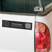 Custom Zwart Bedrijf Logo Promotionele QR Code Bumpersticker (Op Truck)