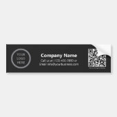 Custom Zwart Bedrijf Logo Promotionele QR Code Bumpersticker (Voorkant)