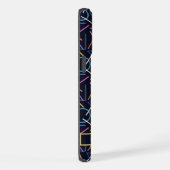 Custom Zwart Blauwgroen Blauw Geel Rood Abstract P iPhone Hoesje (Rechterkant)