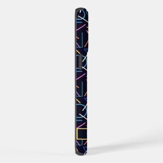 Custom Zwart Blauwgroen Blauw Geel Rood Abstract P iPhone Hoesje (Rechterkant)