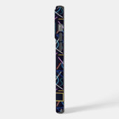 Custom Zwart Blauwgroen Blauw Geel Rood Abstract P iPhone Hoesje (Linkerkant)