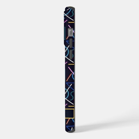 Custom Zwart Blauwgroen Blauw Geel Rood Abstract P iPhone Hoesje (Linkerkant)