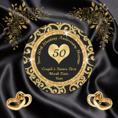 Custom Zwart en Goud 50e Jubileum Stickers