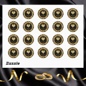Custom Zwart en Goud 50e Jubileum Stickers