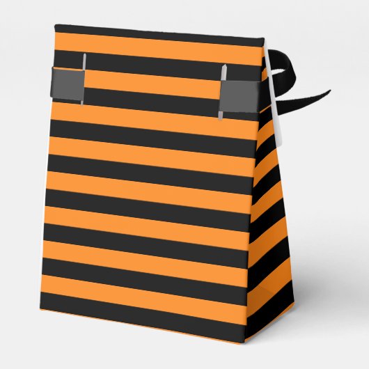 Custom zwart en sinaasappel Halloween partij gunst Bedankdoosjes (Achterkant)