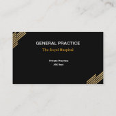 Custom Zwart Goud Modern Minimalist Professional Visitekaartje (Achterkant)