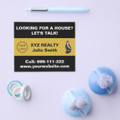 Custom Zwart Goud Vastgoed Logo Promotioneel Flyer (Enkel)