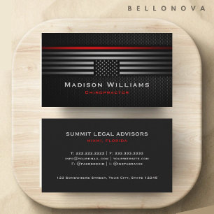 Custom Zwart Grijs Rood De Amerikaanse Vlag Premiu Visitekaartje