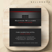 Custom Zwart Grijs Rood De Amerikaanse Vlag Premiu Visitekaartje