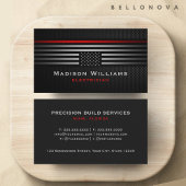 Custom Zwart Grijs Rood De Amerikaanse Vlag Premiu Visitekaartje