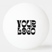 Custom Zwart Logo Ping Pong Ball (Voorkant)