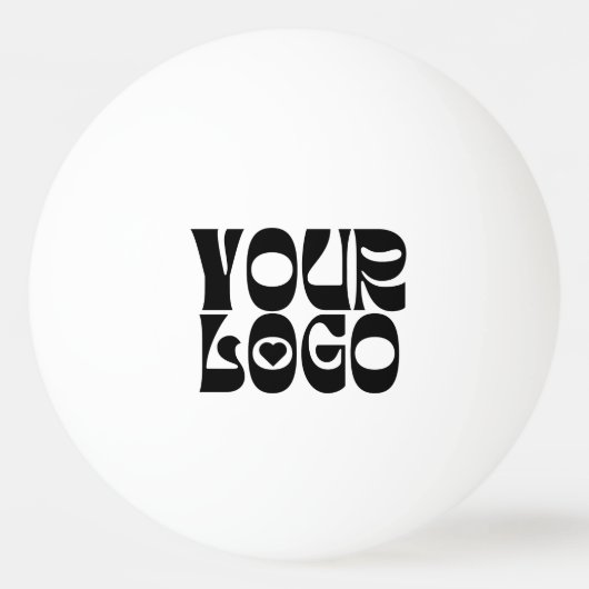 Custom Zwart Logo Ping Pong Ball (Voorkant)