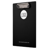 Custom Zwart met witte logo minimale business Klembord (Links)