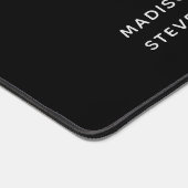 Custom Zwart Minimalistische naam Modern Bureaumat (Hoek)