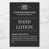 Custom Zwart Monogram Gastenkamer Hand Lotion Labe Voedselcontainer Etiket (Enkel label)