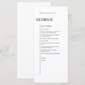 Custom Zwart op Wit Geïsoleerde Namen Bruiloft Opt Menu (Voorkant / Achterkant)