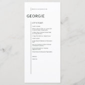 Custom Zwart op Wit Geïsoleerde Namen Bruiloft Opt Menu (Voorkant)