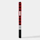 Custom Zwart Rood Buffel Lumberjack Plaid Patroon iPhone Hoesje (Rechterkant)