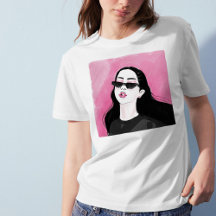 Custom Zwart Roze Modern Meisje Grafisch Gedrukt