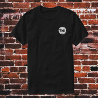 Custom zwart T-shirt met Logo voor kleine bedrijve