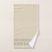 Custom Zwart Tan Sand Chic Beach huis Zeester Bad Handdoek (Handdoek)