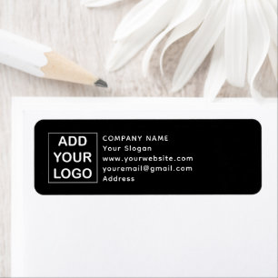 Custom Zwart-wit Business Company Logo Label