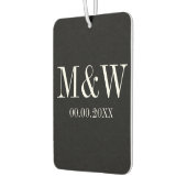 Custom zwart-wit hart auto luchtverfrisser (Links)