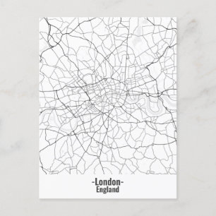 Custom Zwart-wit minimalistisch Londen City Briefkaart