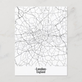 Custom Zwart-wit minimalistisch Londen City Briefkaart