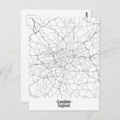 Custom Zwart-wit minimalistisch Londen City Briefkaart (Voorkant / Achterkant)