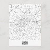 Custom Zwart-wit minimalistisch Londen City Briefkaart (Voorkant)