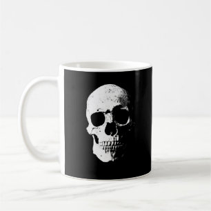 Custom Zwart & Wit Pop Art Halloween Party Skull Koffiemok