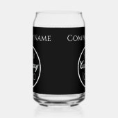 Custom Zwart Wit Voeg hier logo promo toe Blikvorm Glas (Rechts)