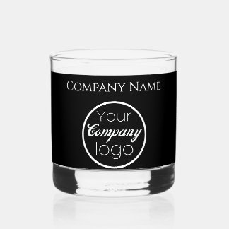 Custom Zwart Wit Voeg hier logo promo toe Whisky Glas