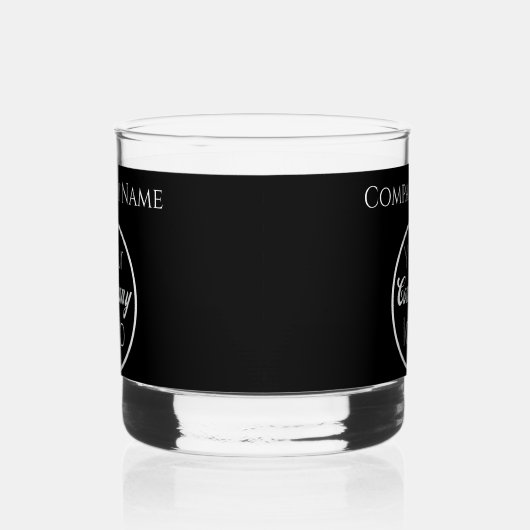 Custom Zwart Wit Voeg hier logo promo toe Whisky Glas (Links)
